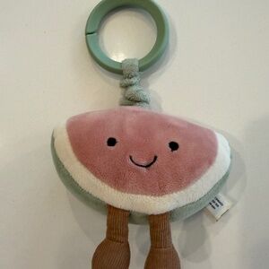 JELLYCAT Amuseables Watermelon Plush Baby Jitter Rattle Toy Retired
